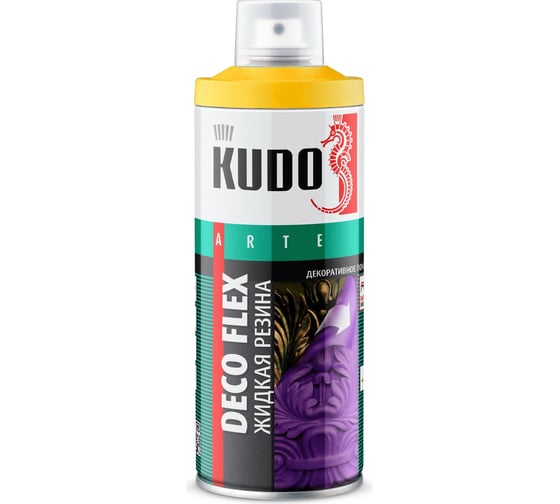 Жидкая резина KUDO DECO FLEX флуоресцентная жёлтая KU-5323