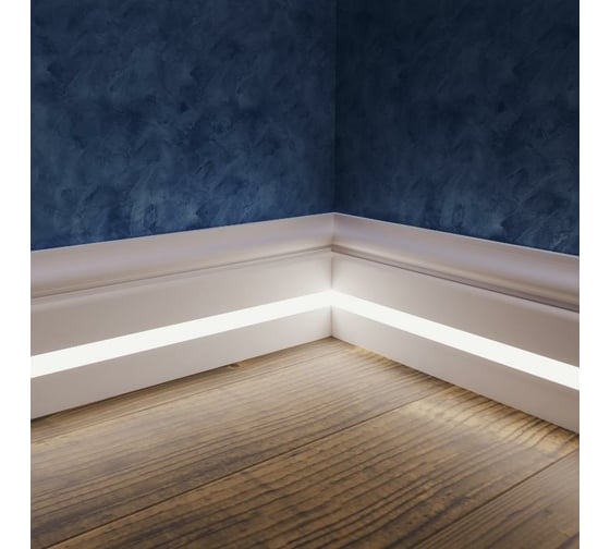 Напольный плинтус Evrowood PN 100 LED 100x16x2000 мм PN100LED