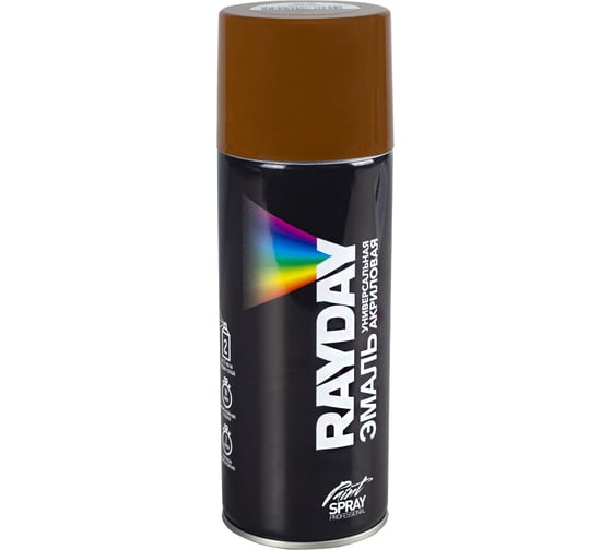 Акриловая аэрозольная краска RAYDAY Ral 8003 коричневая, 520 мл Rd-064 223210