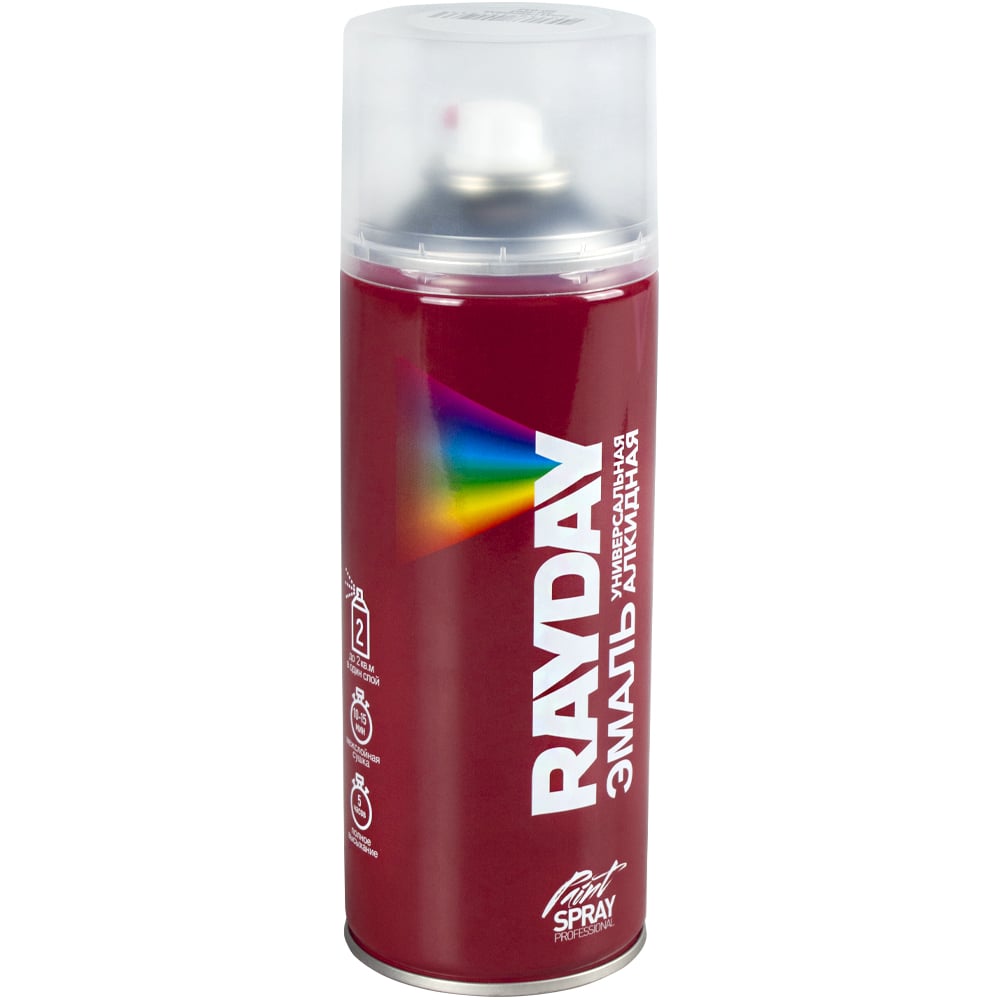 Алкидная аэрозольная краска RAYDAY Ral 9003 белая, глянцевая, 520 мл Rd ...