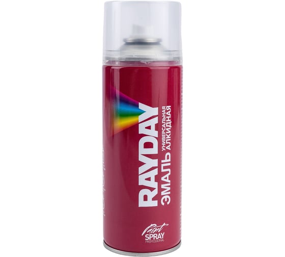 Алкидная аэрозольная краска RAYDAY Ral 9005 черная, глянцевая, 520 мл Rd-051 223198