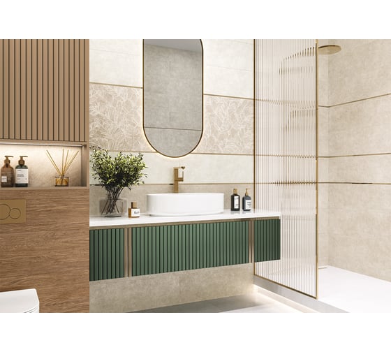 Плитка облицовочная AlmaCeramica Garden 300х900х8.5, 1.35м2, 5 шт в уп, бежевый TWU3090GAR40R 1