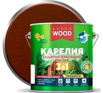 Защитно-красящий состав Farbitex 3в1 для древесины Карелия Тик (2.7 л) WOOD EXT 4300016888