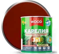 Защитно-красящий состав Farbitex 3в1 для древесины красное дерево Карелия (0.75 4300016706