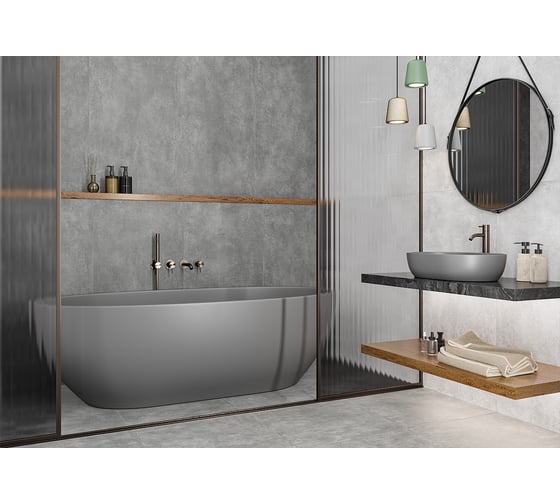 Керамогранит матовый Alma Ceramica Totem 600х1200, цвет графит GFU60120TTM70R