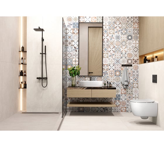 Керамогранит матовый Alma Ceramica Beton PRO 600х1200, цвет бежевый GFU60120BTP04R 1