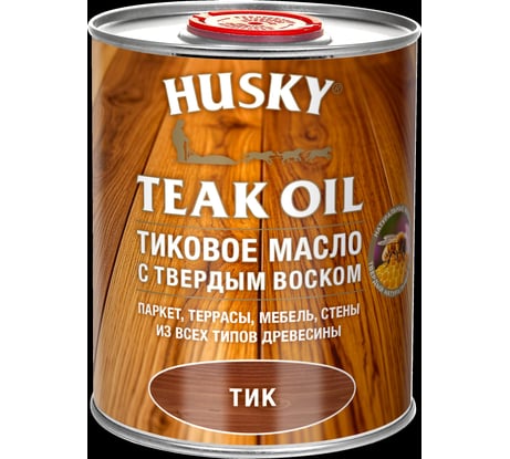 Тиковое масло с твердым воском HUSKY Тик 0.9л 34311