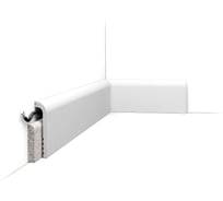 Плинтус напольный Oracdecor дюрополимер CASCADE Orac белый, под покраску SX185