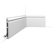 Плинтус напольный Oracdecor дюрополимер CONTOUR Orac белый, под покраску SX206