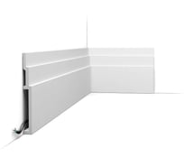 Плинтус напольный Oracdecor HIGH LINE Orac из дюрополимера, белый, широкий, под покраску SX181