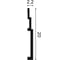 Плинтус напольный Oracdecor HIGH LINE Orac из дюрополимера, белый, широкий, под покраску SX181 3