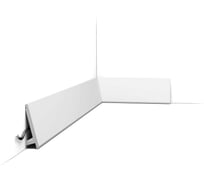 Плинтус напольный Oracdecor дюрополимер DIAGONAL Orac белый, высокий, под покраску SX179