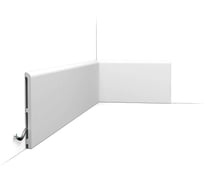 Плинтус напольный Oracdecor дюрополимер Orac белый под покраску SX212
