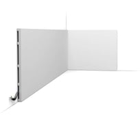 Плинтус напольный дюрополимер Oracdecor SQUARE Orac белый высокий под покраску SX207