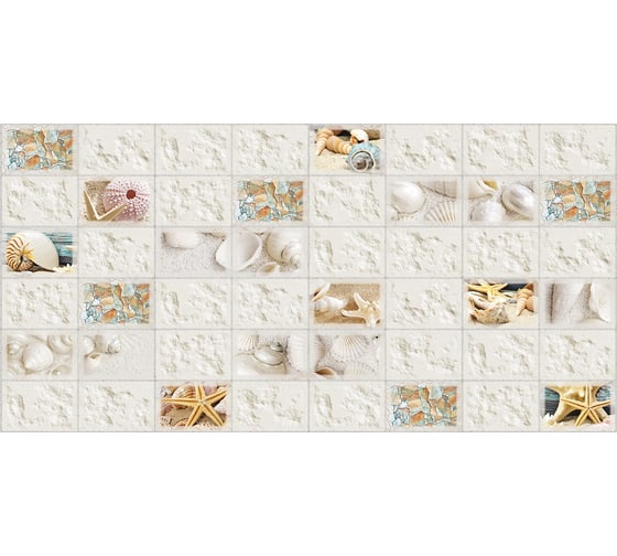 Панель на стену из ПВХ GRACE (Плитка Родос, 960х480 мм) УТ000027064 1