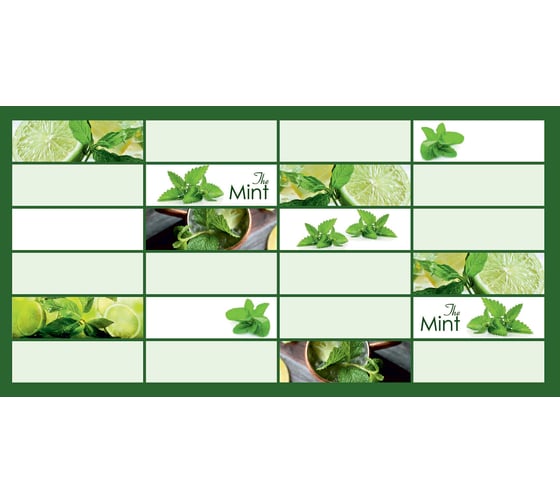 Панель на стену из ПВХ GRACE (Плитка Мята, 955х480 мм) УТ000033429 1