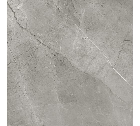 Керамогранит матовый AlmaCeramica Alma Ceramica Rock Line 600х600х9, 1.8м2, цвет серый GFU6060RKL77R 1