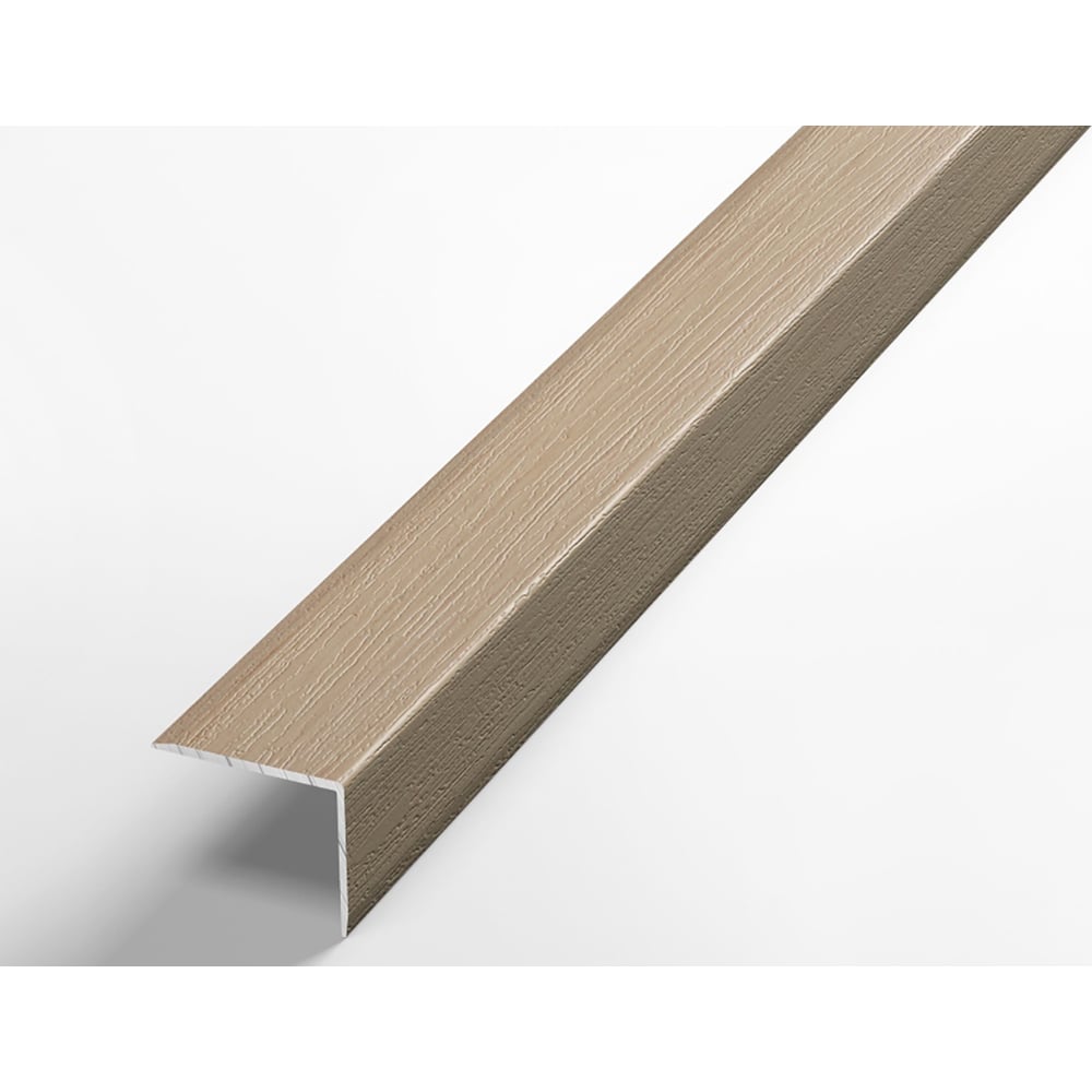 Порог угловой алюминиевый ЛУКА (20х24 мм, 0,9 м, ламинированый, Дуб ...