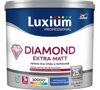 Краска Luxium by Dulux Professional Diamond Extra Matt глубокоматовая, база BW, 2.5л 50034526