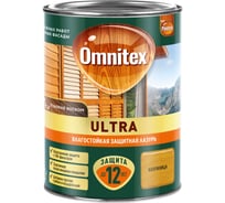 Влагостойкая лазурь Omnitex by Pinotex Ultra Калужница 0,9л 50035909