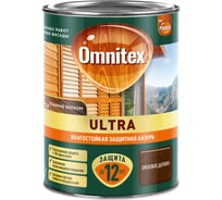 Влагостойкая лазурь Omnitex by Pinotex Ultra Ореховое дерево 0,9л 50035814