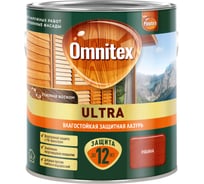 Влагостойкая лазурь Omnitex by Pinotex Ultra Рябина 2,5л 50035904