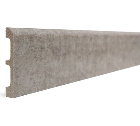 Плинтус напольный ударопрочный влагостойкий Decor-Dizayn цвет серый бархат 80Х13Х2400 мм 706-25