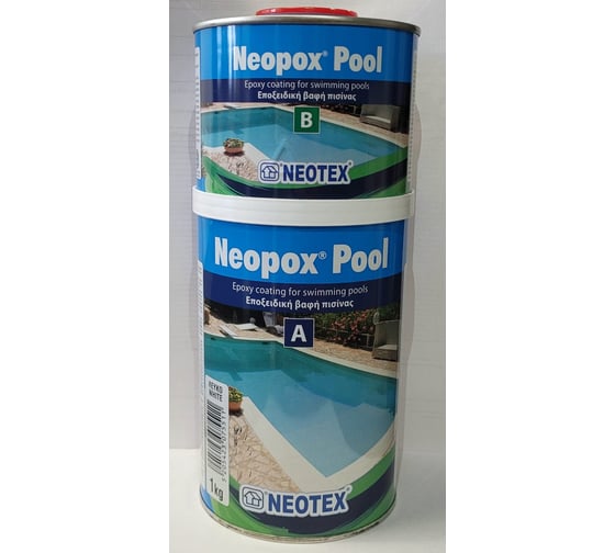Эпоксидная 2К краска для бассейнов NEOTEX NEOPOX POOL A+B 5кг, белая, Ral 9003 15851000 1