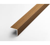 Декоративный угловой профиль ЛУКА алюминиевый, 20х20х1,5 мм, 2,7 м, 5 шт./уп. орех УТ000019775