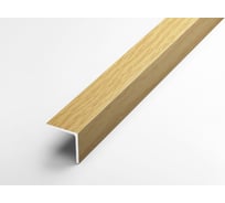 Декоративный угловой профиль ЛУКА алюминиевый, 20х20х1,5 мм, 2,7 м, 5 шт./уп. дуб светлый УТ000020799