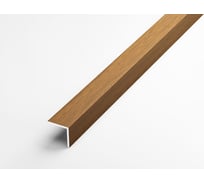 Декоративный угловой профиль ЛУКА алюминиевый, 15х15х1 мм, 2,7 м, 5 шт./уп. орех УТ000020764