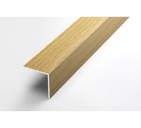 Декоративный угловой профиль ЛУКА алюминиевый, 30х30х1,5 мм, 2,7 м, 5 шт./уп. дуб светлый УТ000020846