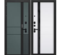 Дверь металлическая DIVA GOOD_3 Velluto Verde Velluto Bianco 960 левая УТ-00084352