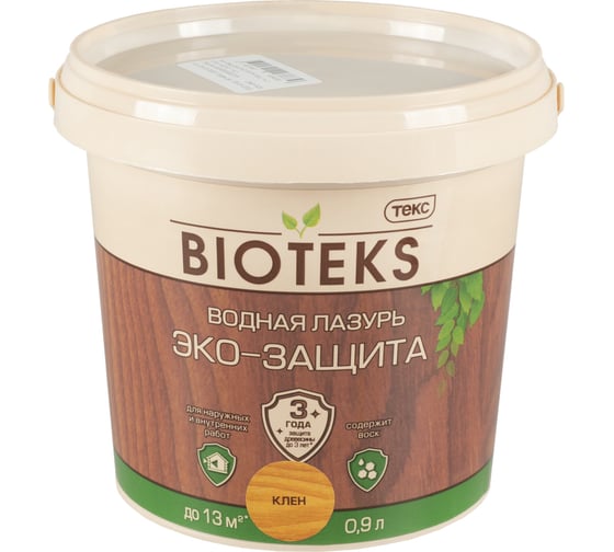 Водная лазурь ТЕКС Bioteks Эко-защита (клен; 0.9 л) 32922
