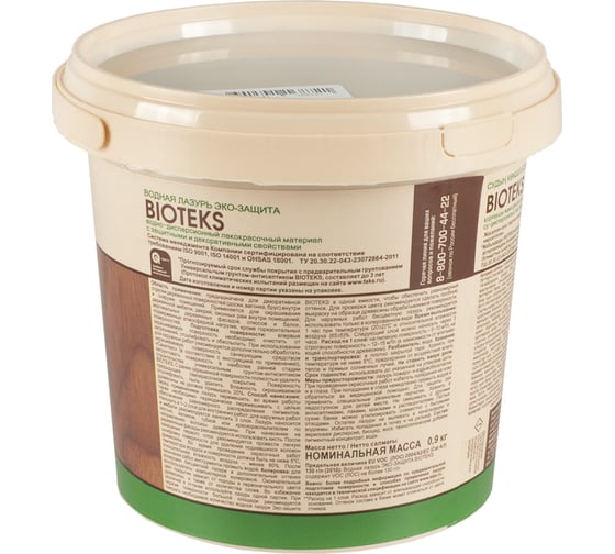 Водная лазурь ТЕКС Bioteks Эко-защита (клен; 0.9 л) 32922
