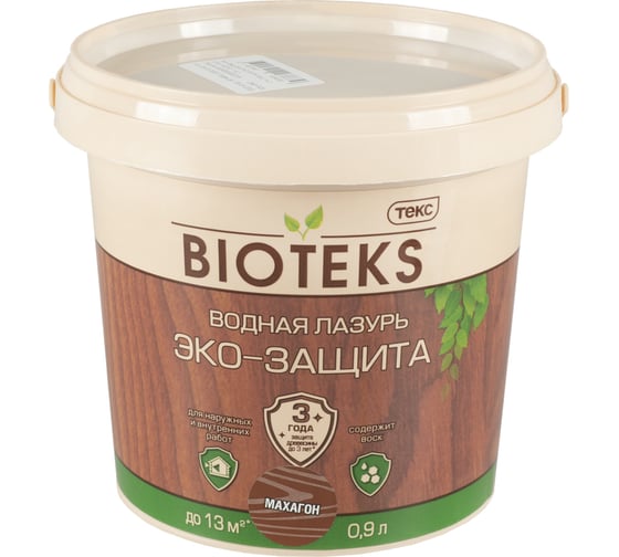 Водная лазурь ТЕКС Bioteks Эко-защита (махагон; 0.9 л) 128289