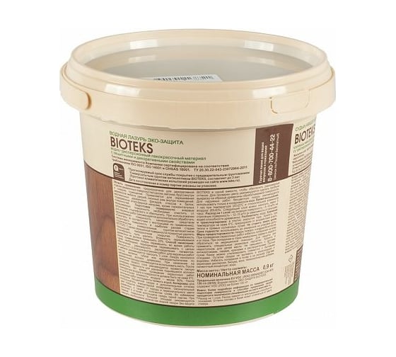 Водная лазурь ТЕКС Bioteks Эко-защита (палисандр; 0.9 л) 206912