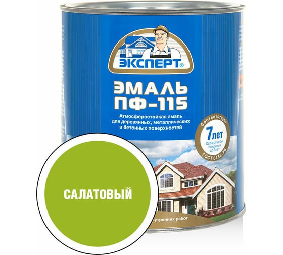 Эмаль ЭКСПЕРТ ПФ-115 глянцевая, салатовая, 2.7 кг 28400