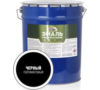 Универсальная алкидная эмаль ЭКСПЕРТ полуматовая, черная, 25 кг 30510