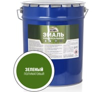 Универсальная алкидная эмаль ЭКСПЕРТ полуматовая, зеленая, 25 кг 30509