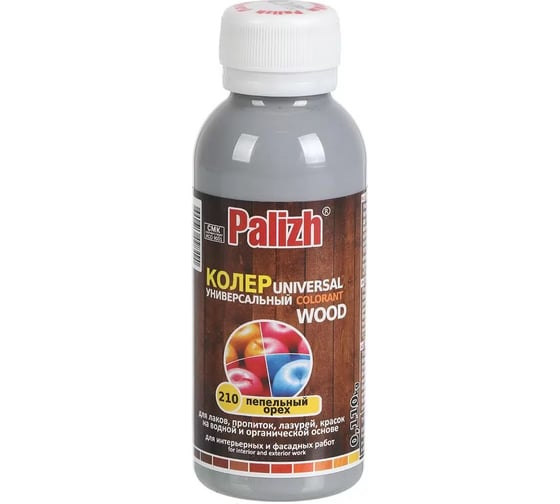 Колер универсальный Palizh №210 WOOD 0,1л пепельный орех 11614918 1