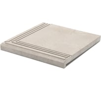 Ступень угловая полимерпесчаная weeco Берлин 345х345х23мм, цвет светло-серый БУСС1