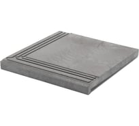 Ступень угловая полимерпесчаная weeco Берлин 345*345*23мм, цвет серый 4шт БУС4