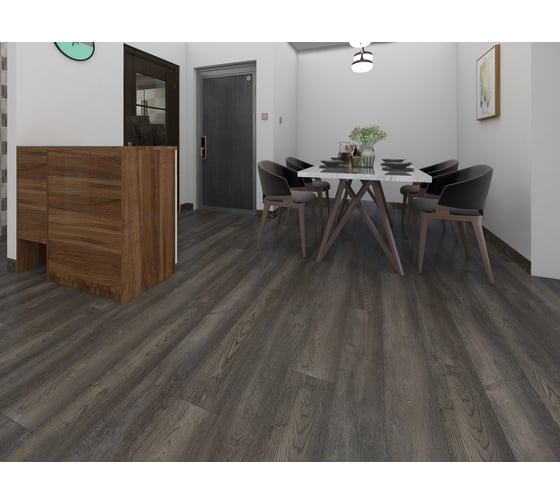 Виниловый пол FLOORWOOD Unit Дуб Хьюмер 43 класс толщина 4 мм с микрофаской влагостойкий 2,6352 м.кв. 4405