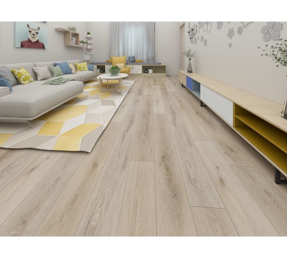 Виниловый пол FLOORWOOD Unit Дуб Алерана 43 класс, толщина 4 мм, с микрофаской, влагостойкий, 2.6352 кв. м 5508