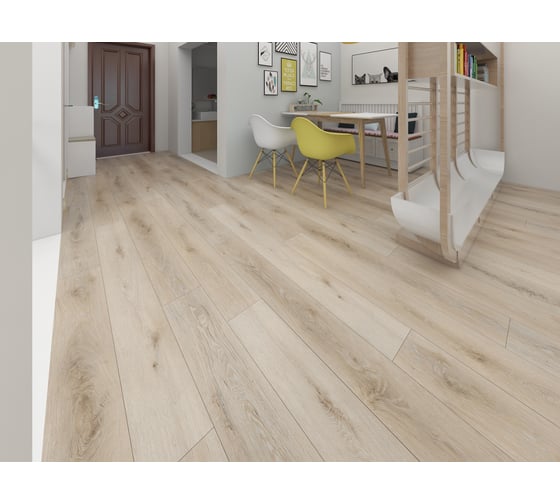 Виниловый пол FLOORWOOD Unit Дуб Алерана 43 класс, толщина 4 мм, с микрофаской, влагостойкий, 2.6352 кв. м 5508