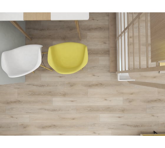 Виниловый пол FLOORWOOD Unit Дуб Алерана 43 класс, толщина 4 мм, с микрофаской, влагостойкий, 2.6352 кв. м 5508