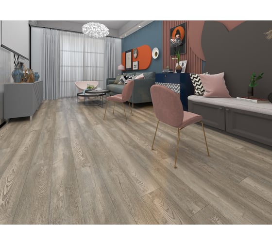 Виниловый пол FLOORWOOD Unit Дуб Фолио 43 класс, толщина 4 мм, с микрофаской, влагостойкий, 2,6352 кв. м 4403
