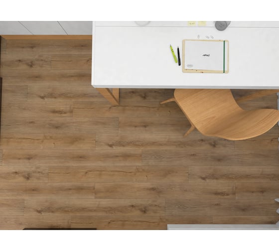 Виниловый пол FLOORWOOD Unit Дуб Кедди, 43 класс, толщина 4 мм, с микрофаской, влагостойкий, 2,6352 кв. м. 5210