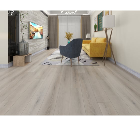 Виниловый пол FLOORWOOD Unit Дуб Фолибер 43 класс, толщина 4 мм, с микрофаской, влагостойкий, 2,6352 кв. м 4017